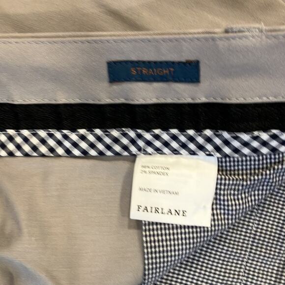 FAIRLANE Grey Straight Leg Flat Front Chino's Size 40 X 32 - Picture 5 of 10